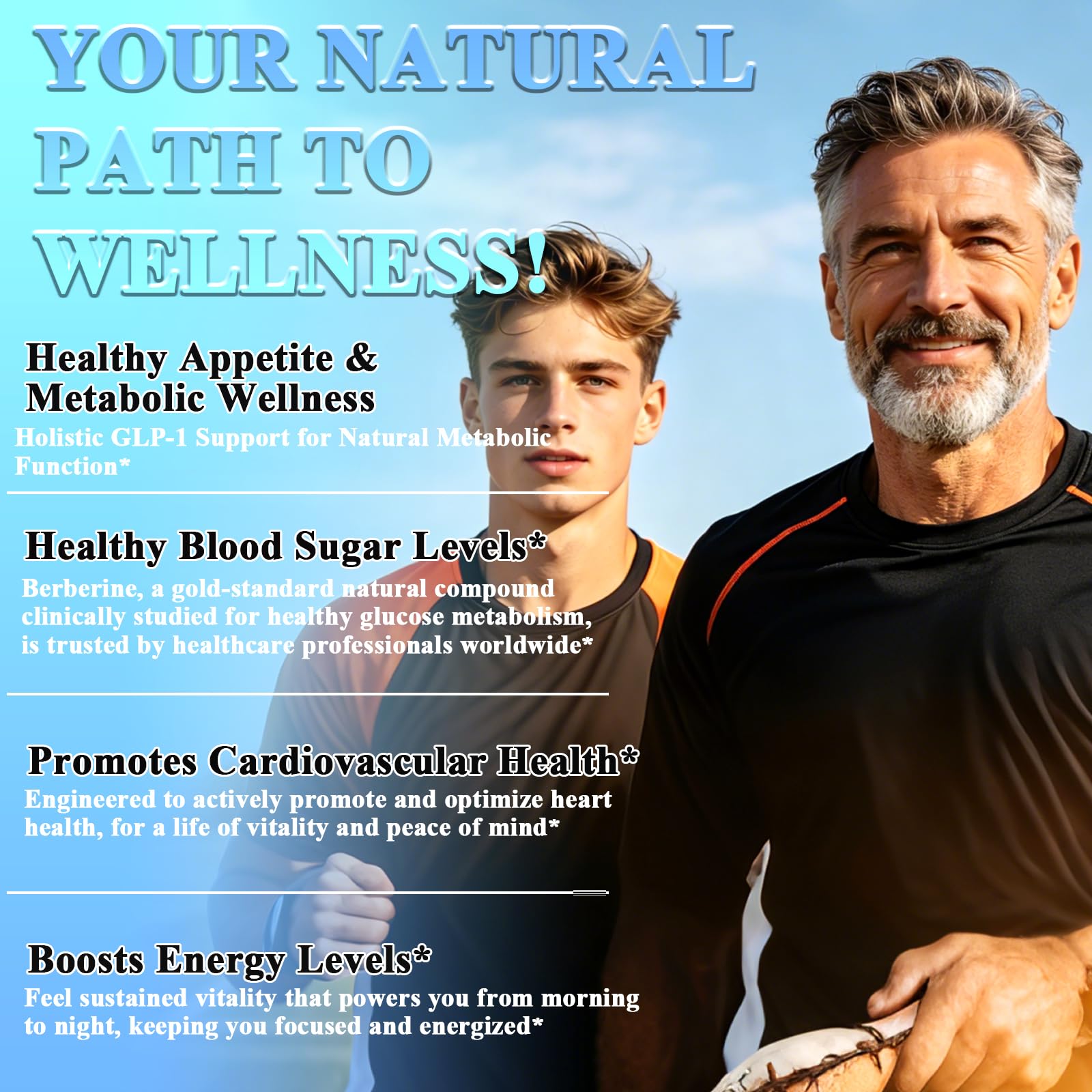 AMENQ HEALTH polvo de berberina y canela ilustrando ingredientes naturales