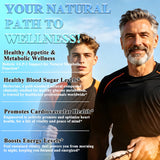 AMENQ HEALTH polvo de berberina y canela ilustrando ingredientes naturales