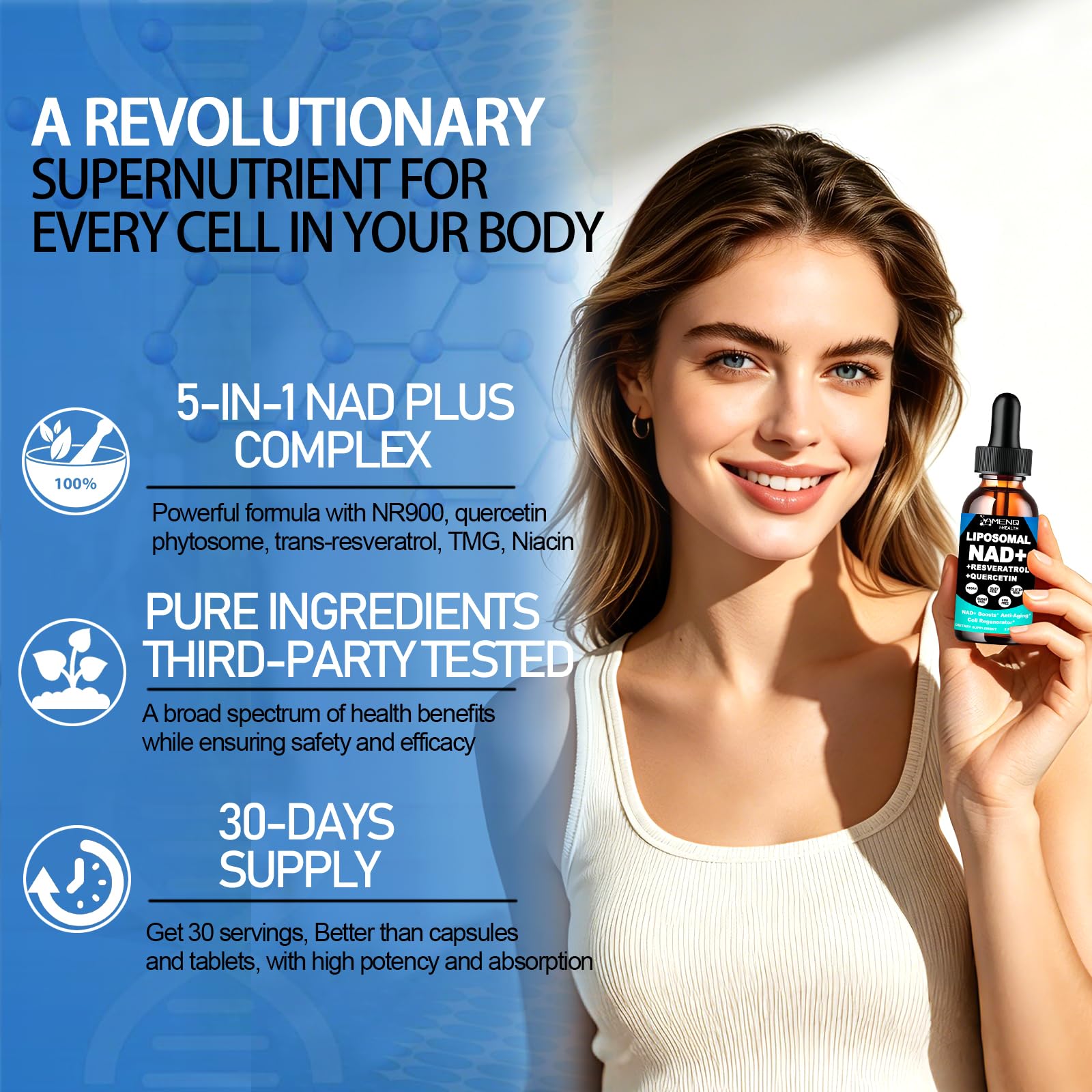 AMENQ hHEALTH gota de 2 ml en cucharita para dosificación precisa y cómoda