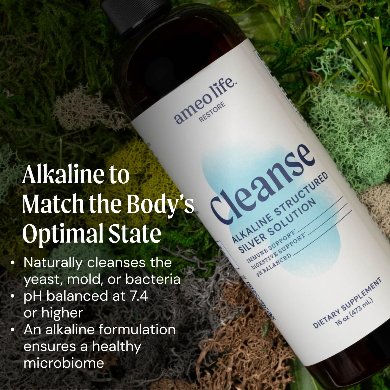 Ameo Life etiqueta con información de ingredientes y pH equilibrado