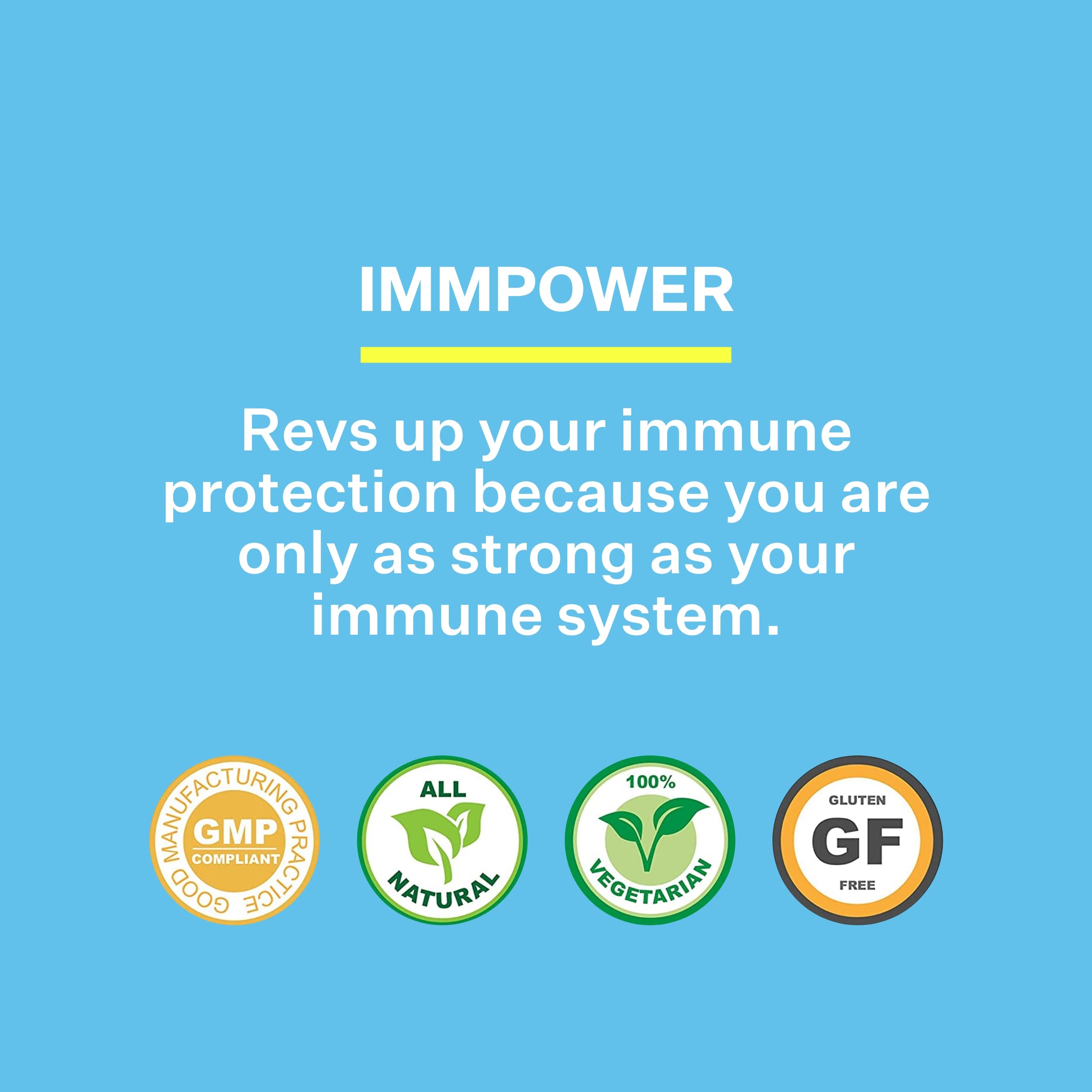American BioSciences ImmPower etiqueta con información nutricional y dosificación clara