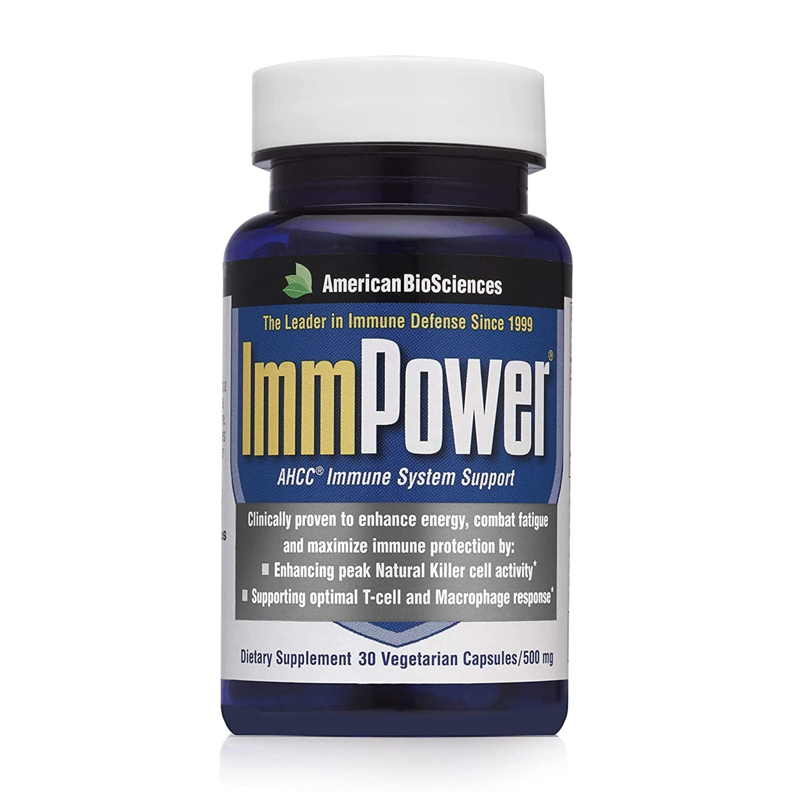 American BioSciences ImmPower frente del envase mostrando diseño y dosis clara