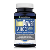 American BioSciences ImmPower frasco frontal mostrando cápsulas y beneficio de apoyo inmune