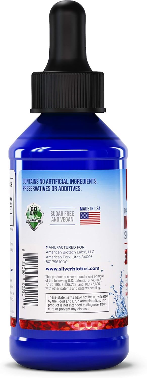 American Biotech Labs detalle de etiqueta con información de pureza