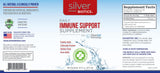 American Biotech Labs comparación de tamaño SilverBiotics junto a objetos domésticos