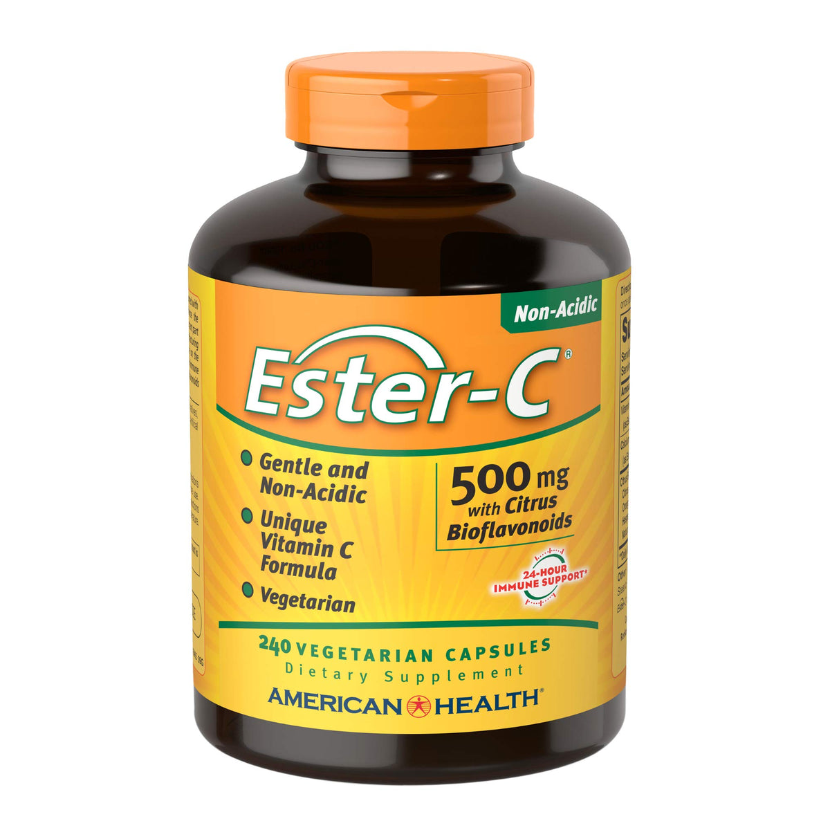 American Health envase frontal mostrando 240 cápsulas y 500 mg por porción
