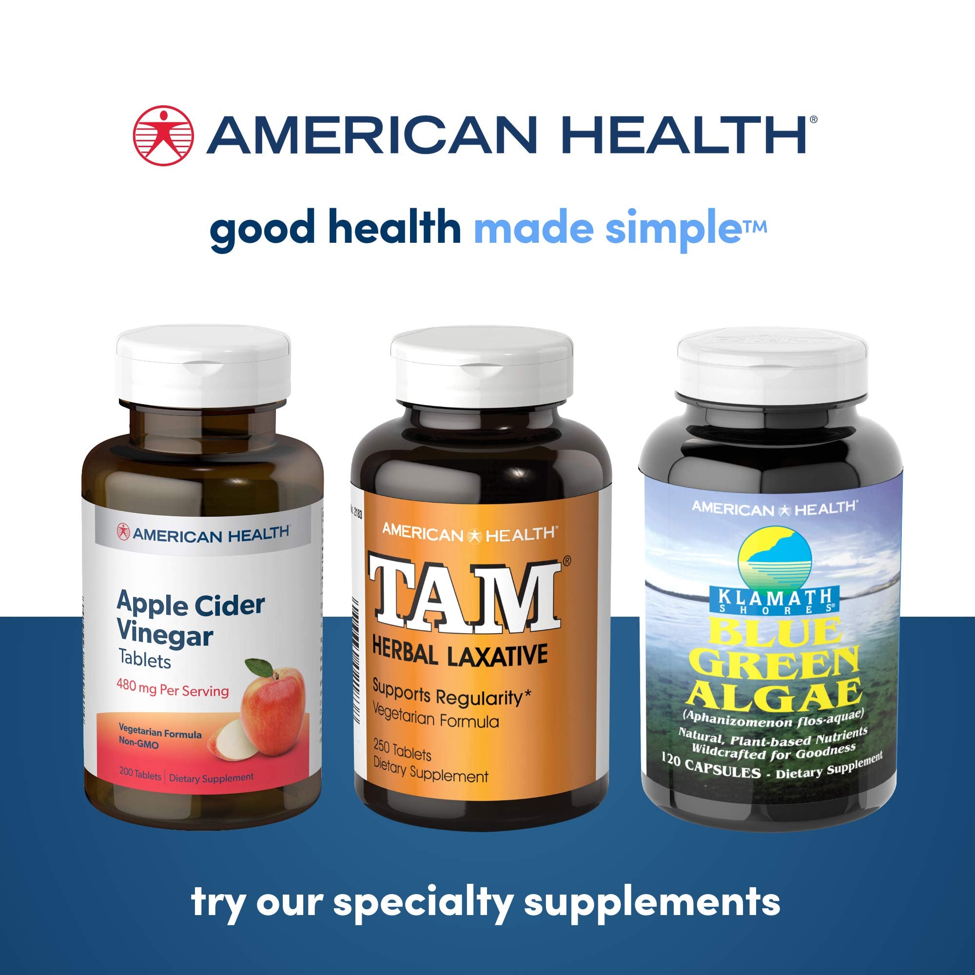 American Health detalle de la etiqueta nutricional y declaraciones como "sin pesticidas"