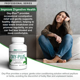 American Nutriceuticals Oxy-Plus en baño junto a toalla, sugiere integración en rutina de bienestar
