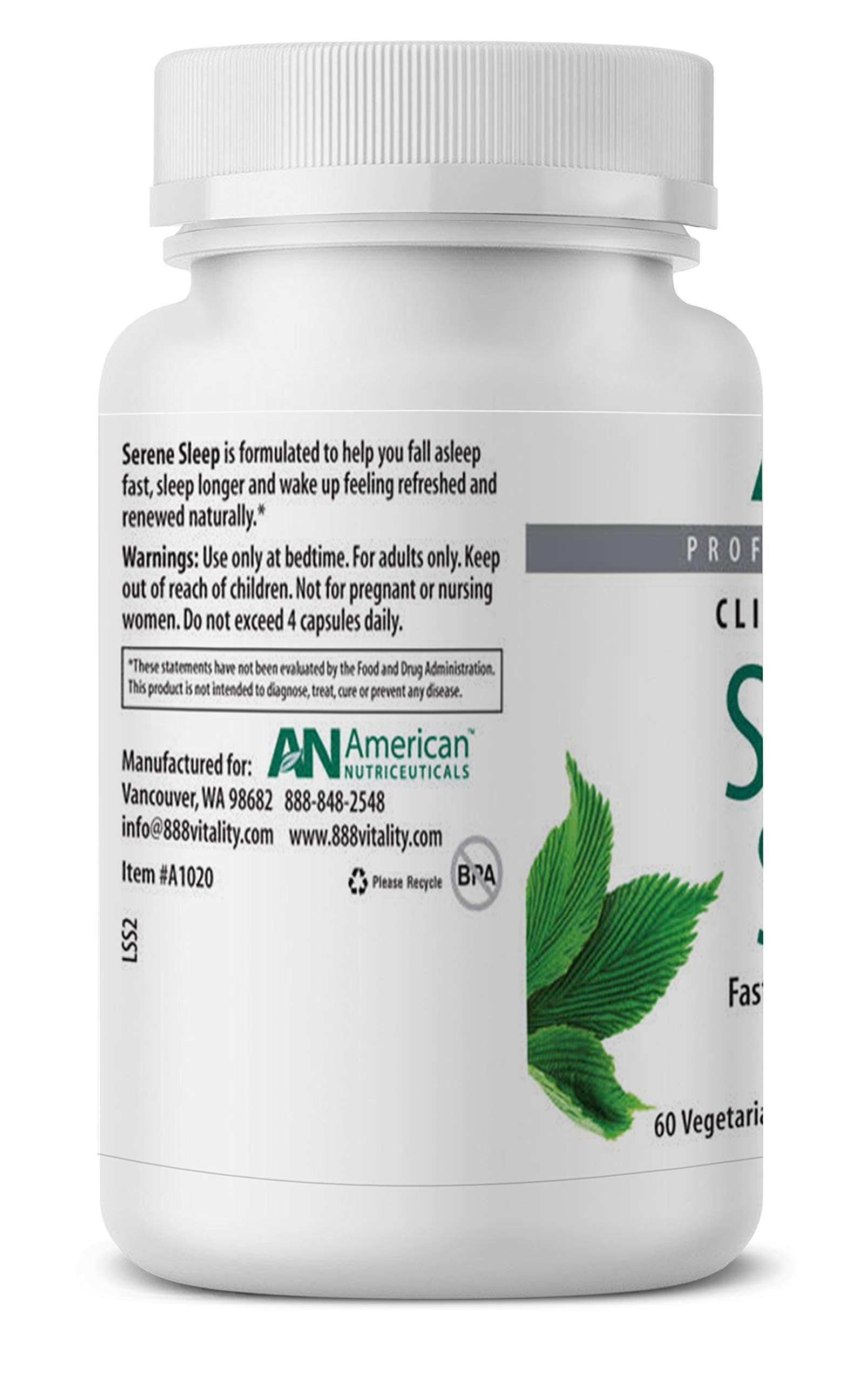 American Nutriceuticals ingredientes naturales y polvo que sugieren relajación efectiva