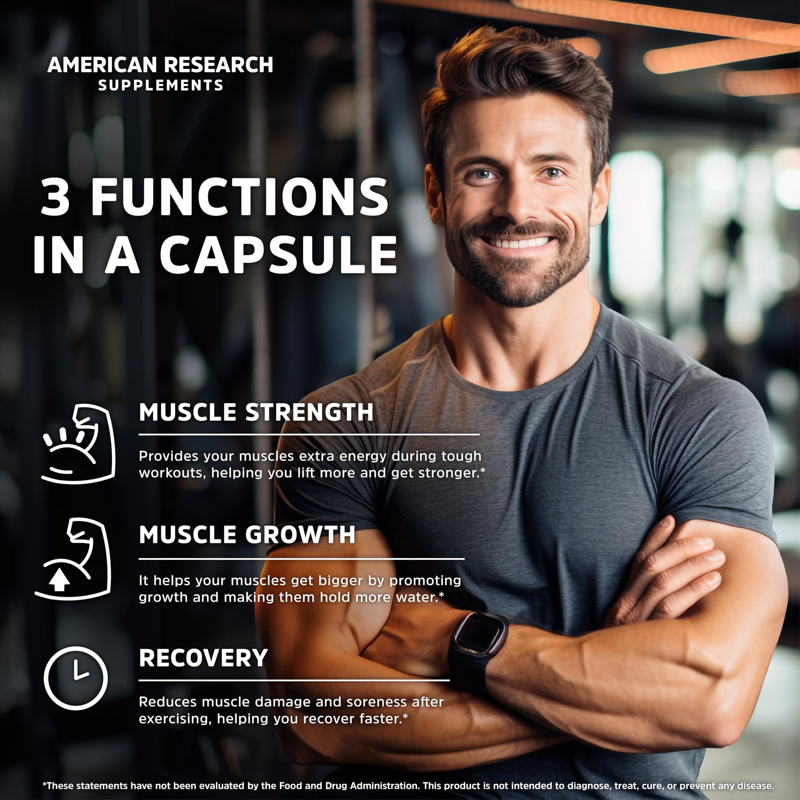 American Research Supplements primer plano de cápsulas veganas que muestran pureza y textura fina