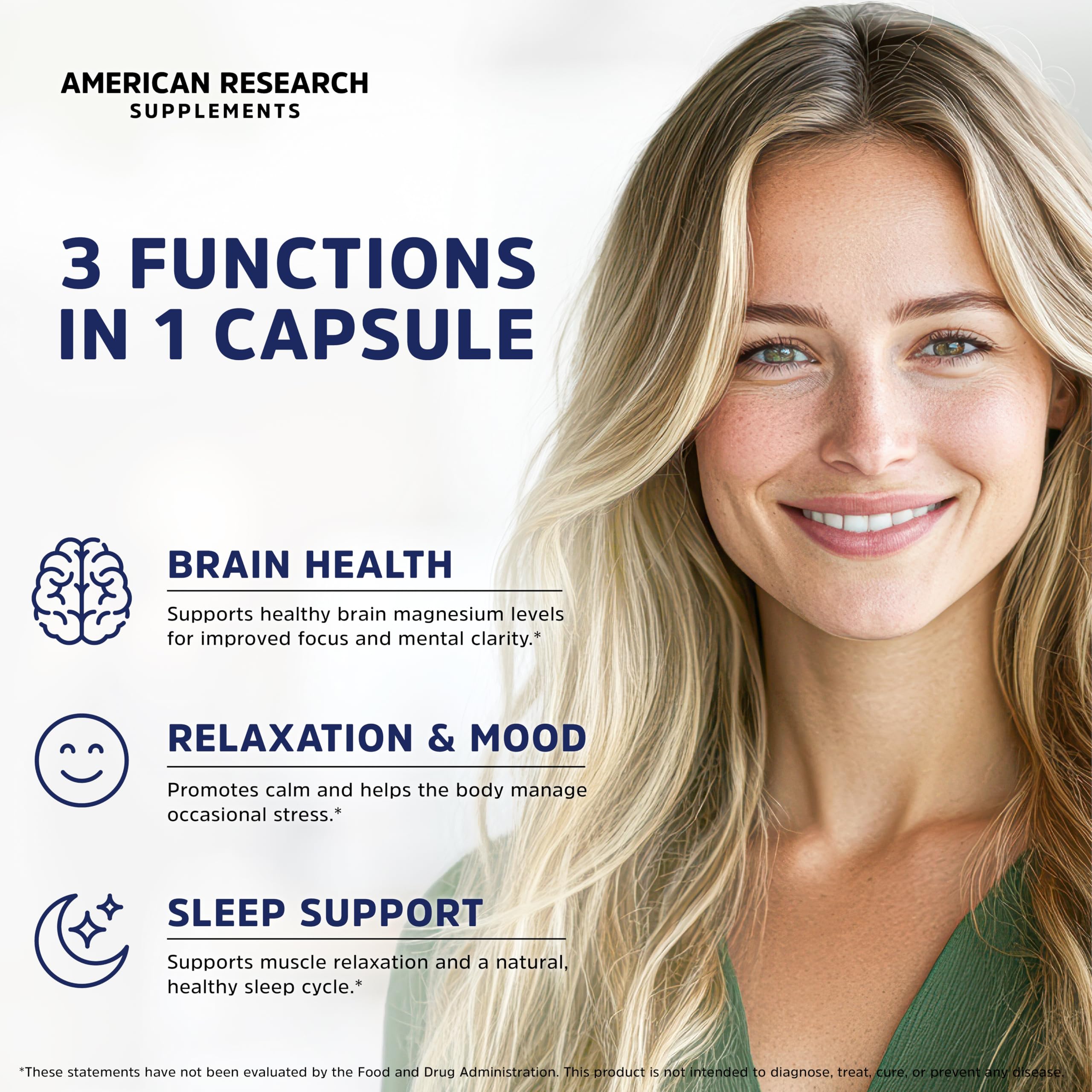 American Research Supplements textura de cápsulas cercana para ver calidad