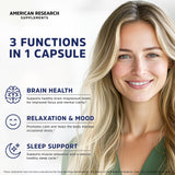 American Research Supplements textura de cápsulas cercana para ver calidad