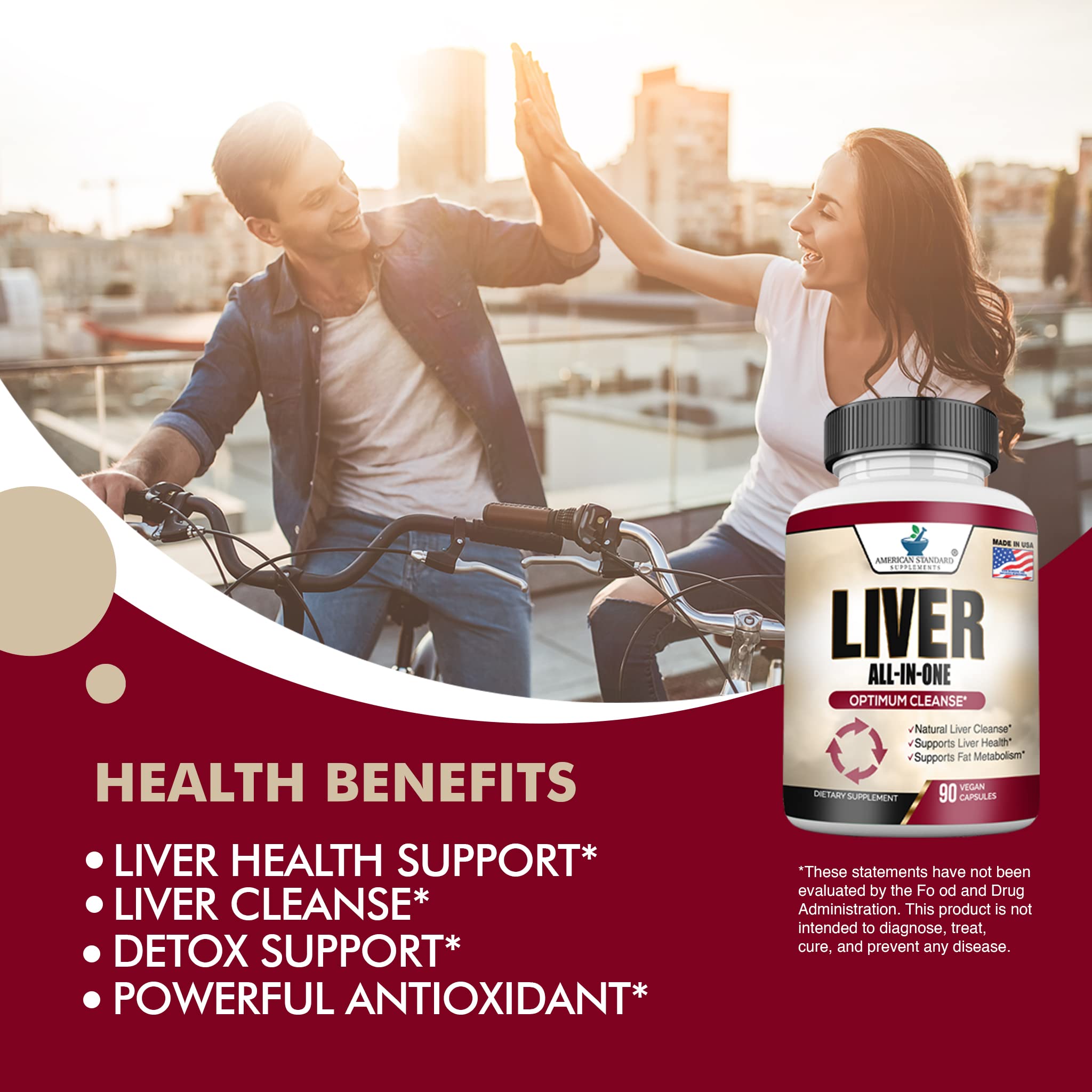 American Standard Supplements etiqueta nutricional clara con ingredientes activos