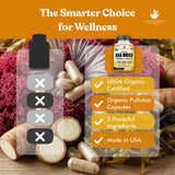American Standard Supplements frasco junto a una moneda para comparación de tamaño