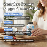 American Standard Supplements keratina y zinc representados juntos como apoyo nutritivo
