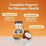 American Standard Supplements detalle de etiqueta con D3 5000 UI y K2 MK‑7