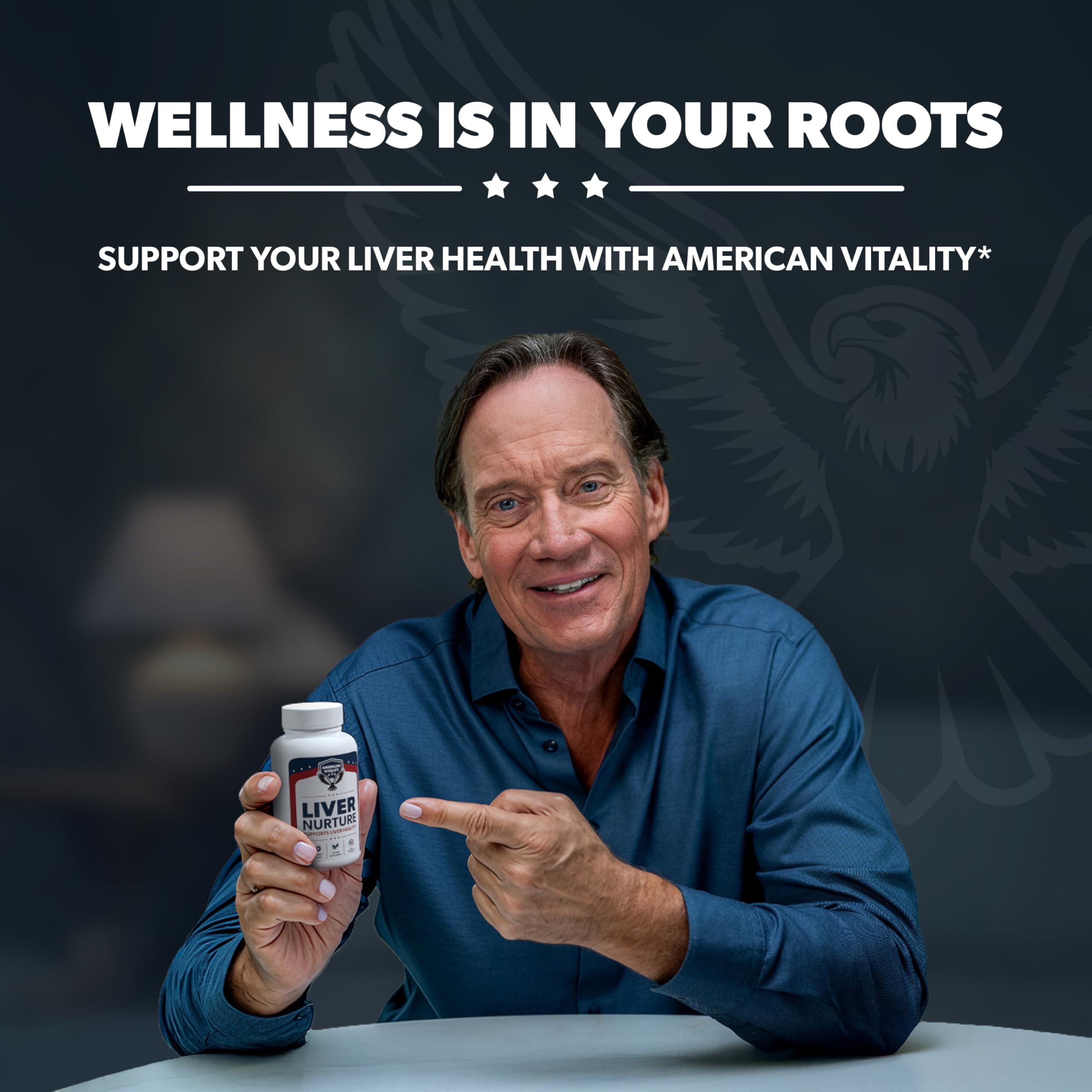 AMERICAN VITALITY envase en mano para comparar tamaño y dosificación práctica