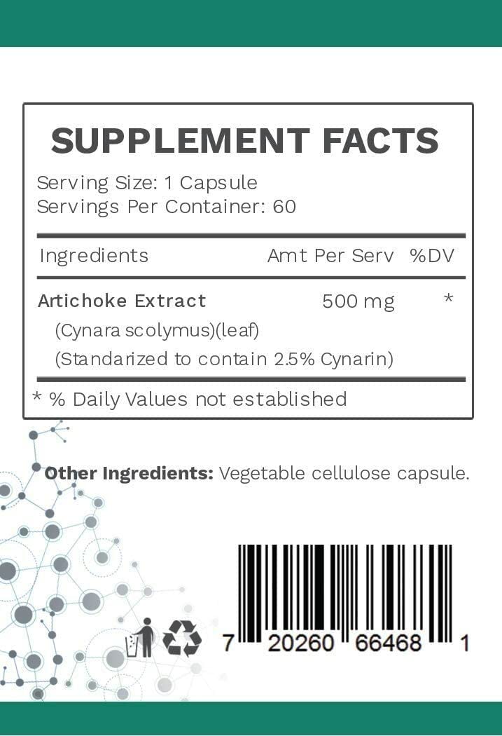 AMG Naturals polvo del extracto de alcachofa textura fina y pura