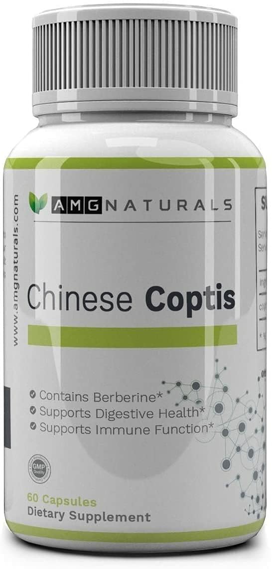 AMG Naturals botella abierta con cápsulas visibles para ver cantidad y presentación