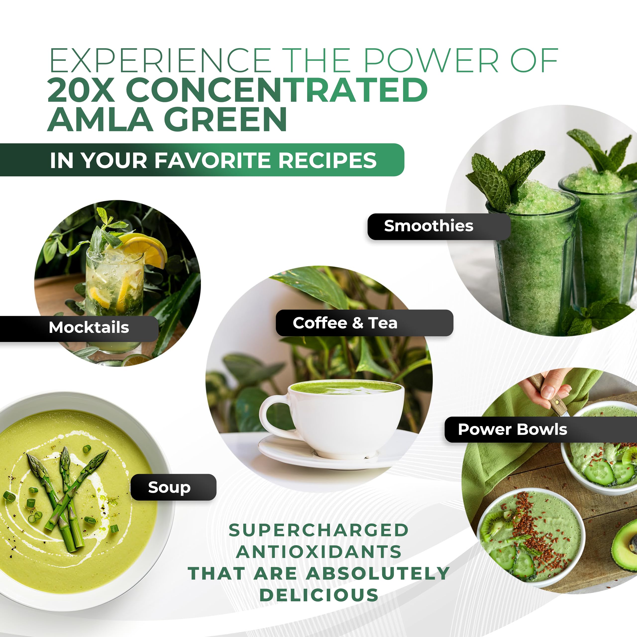 Amla Green etiqueta nutricional visible para ver ingredientes y claridad