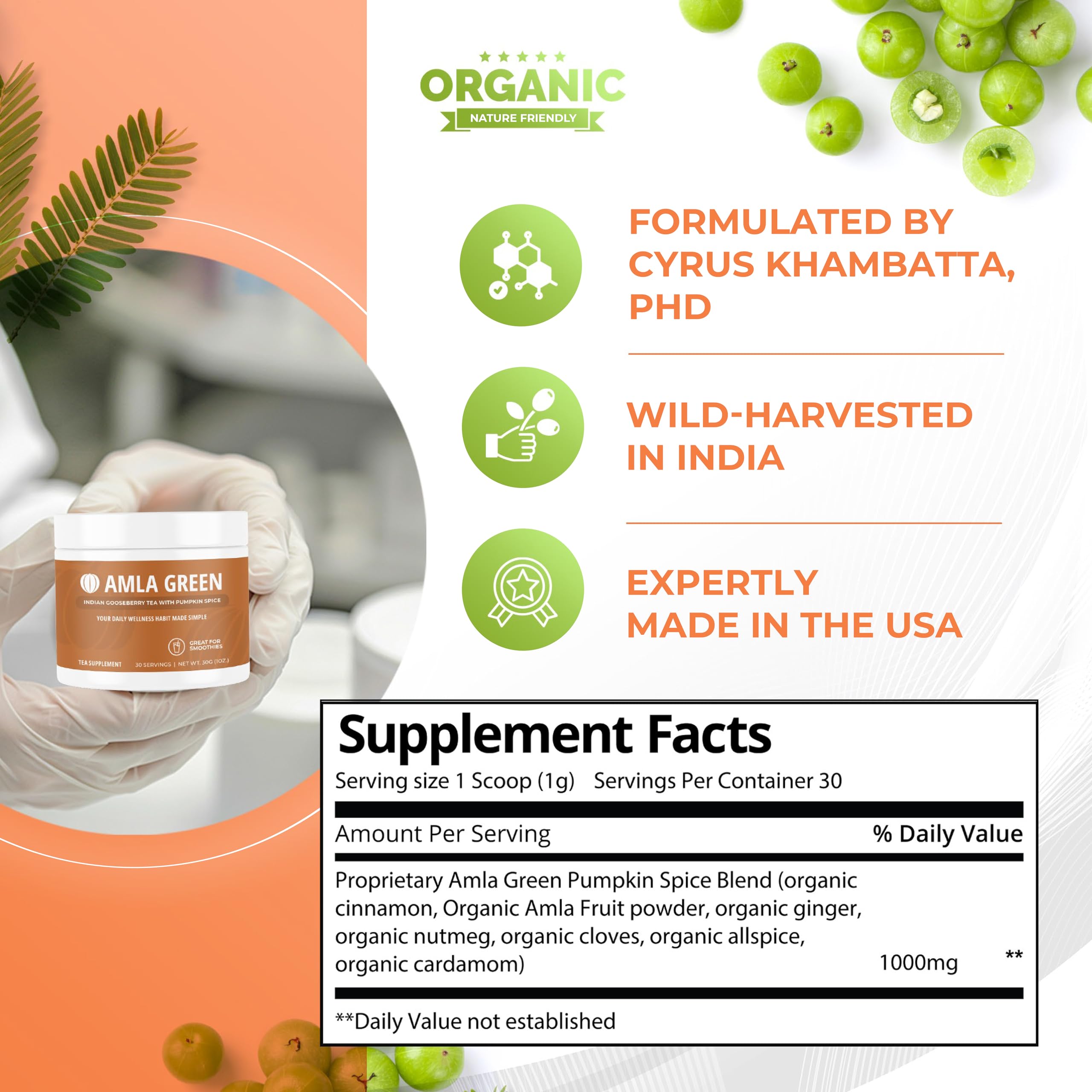 Amla Green smoothie en vaso que facilita añadir antioxidantes