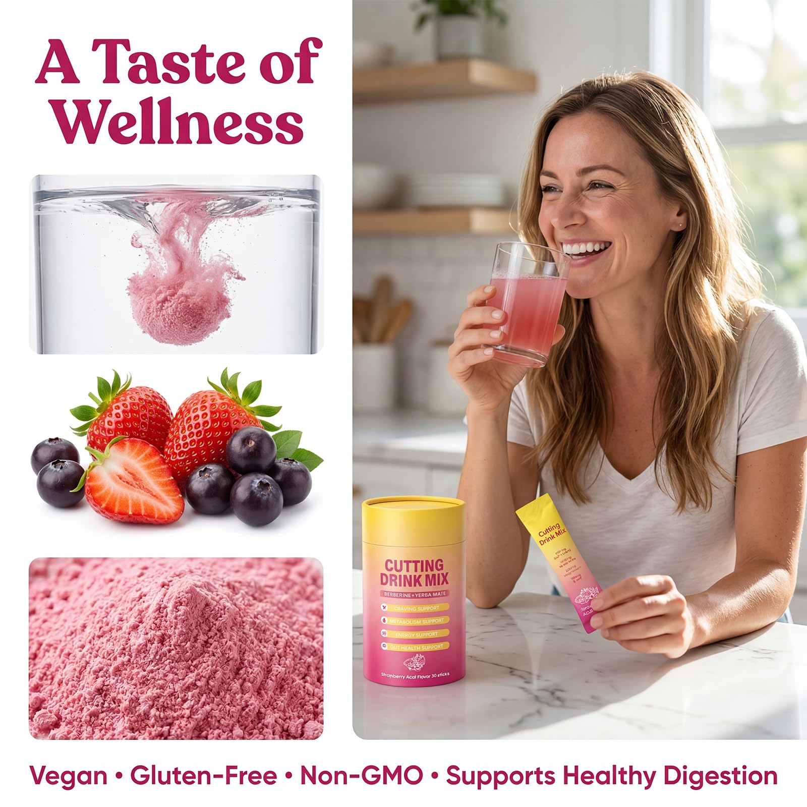 AMOQUCT alva slim vaso con bebida preparada que favorece digestión