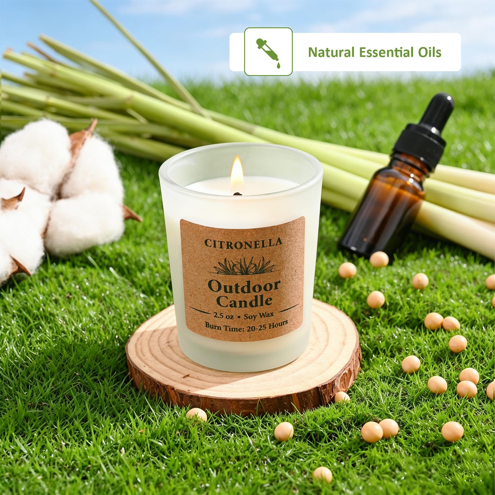 Amorxiao etiqueta del frasco con información y beneficio aromático