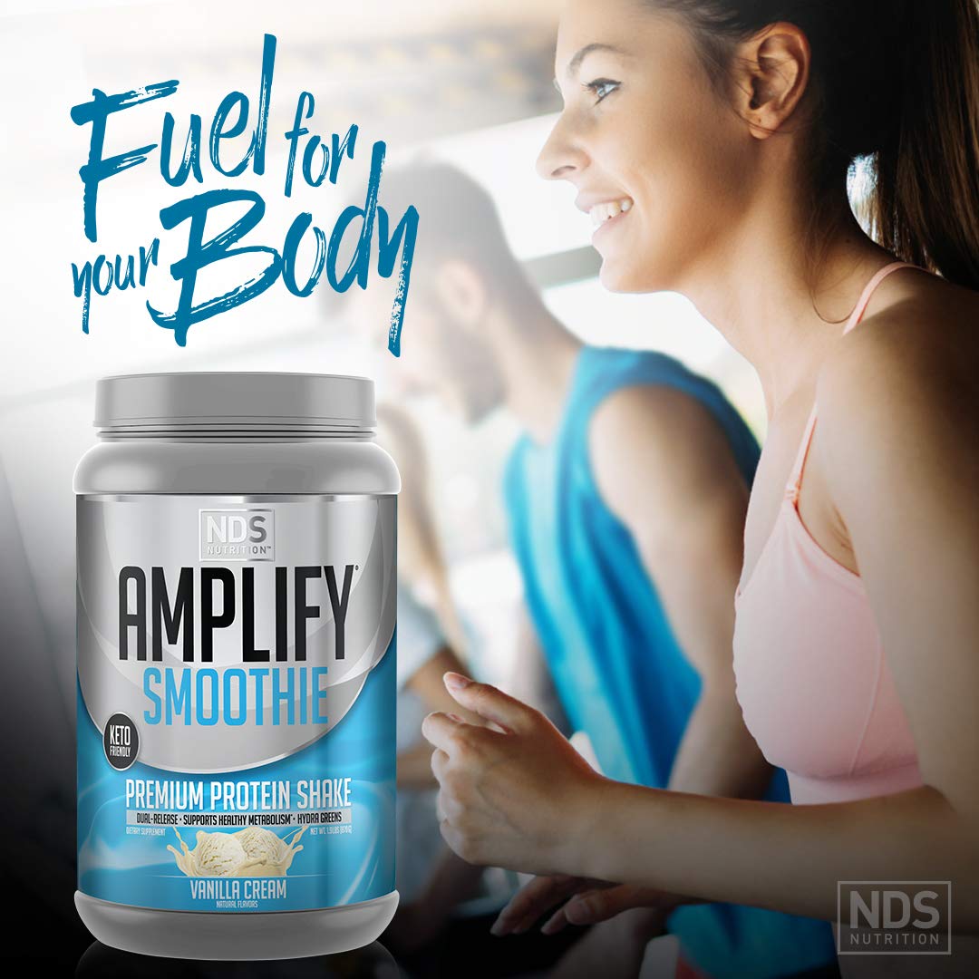 AMPLIFY envase junto a elementos cotidianos para comparar tamaño y porciones fácilmente