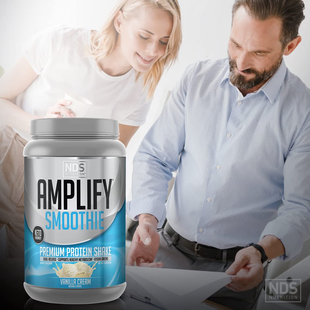 AMPLIFY preparación en licuadora demostrando mezcla homogénea y uso práctico diario