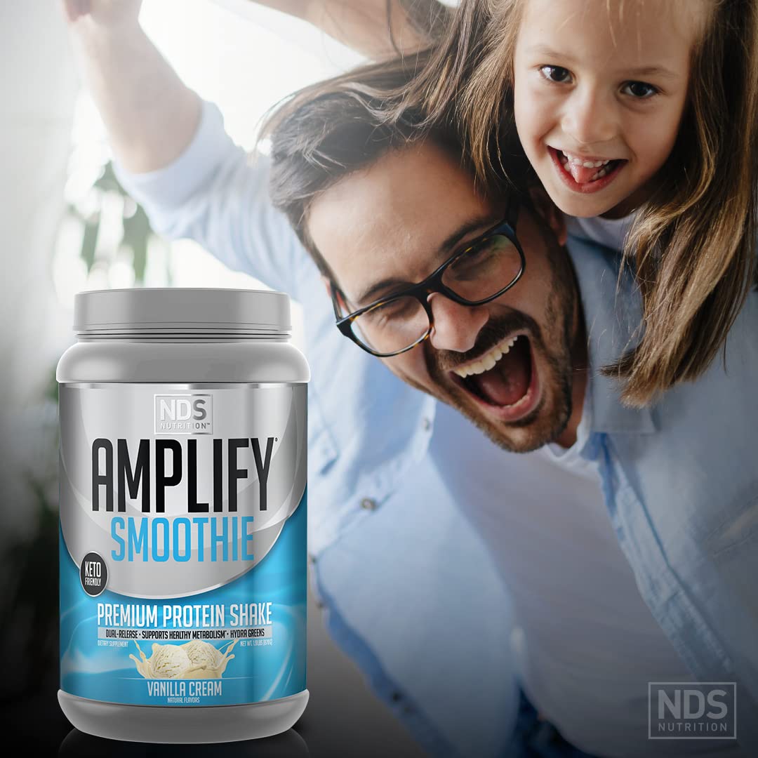 AMPLIFY etiqueta nutricional visible que ayuda a verificar macros y aminoácidos esenciales
