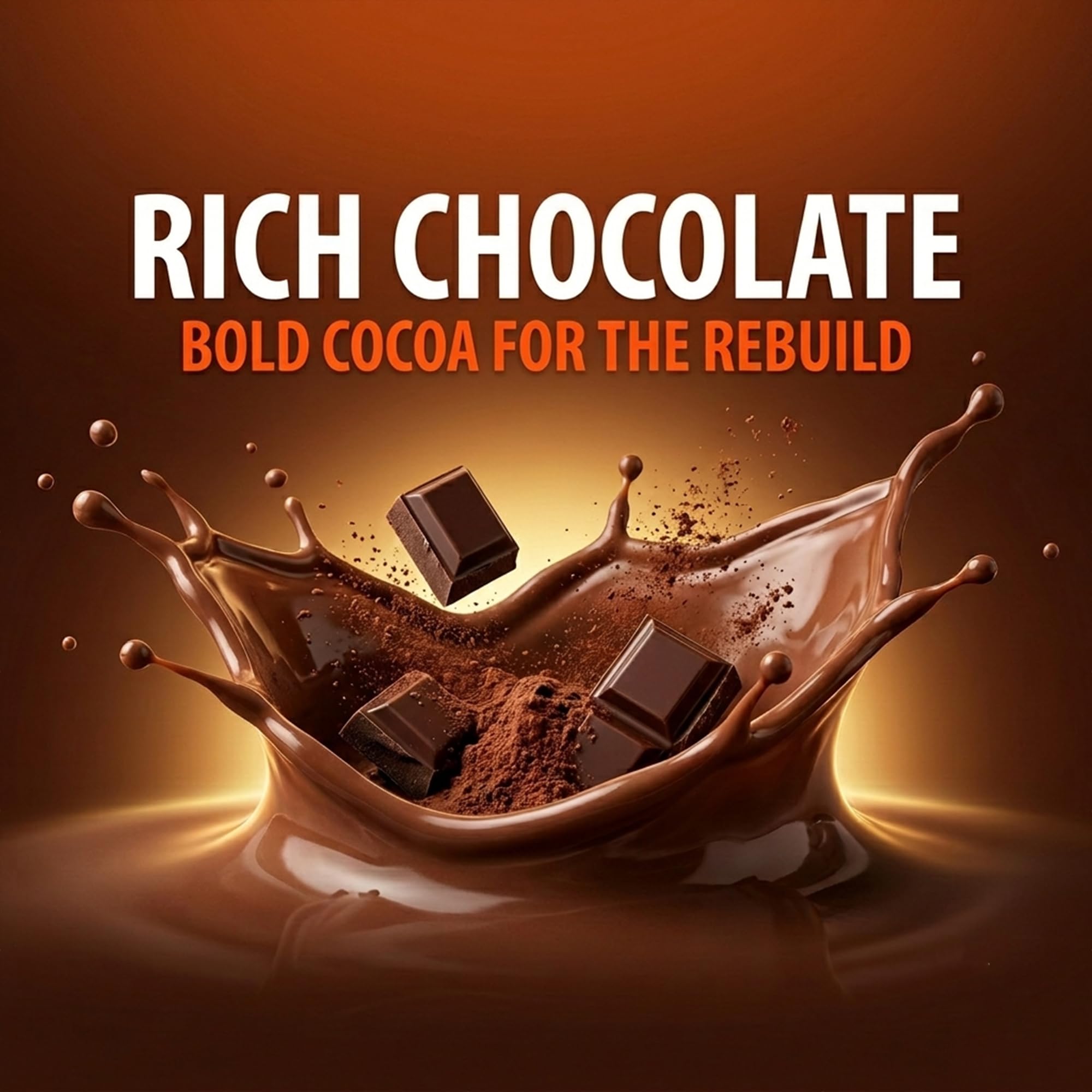 AMPOWER textura del polvo chocolate cercano para mezcla rápida y suave