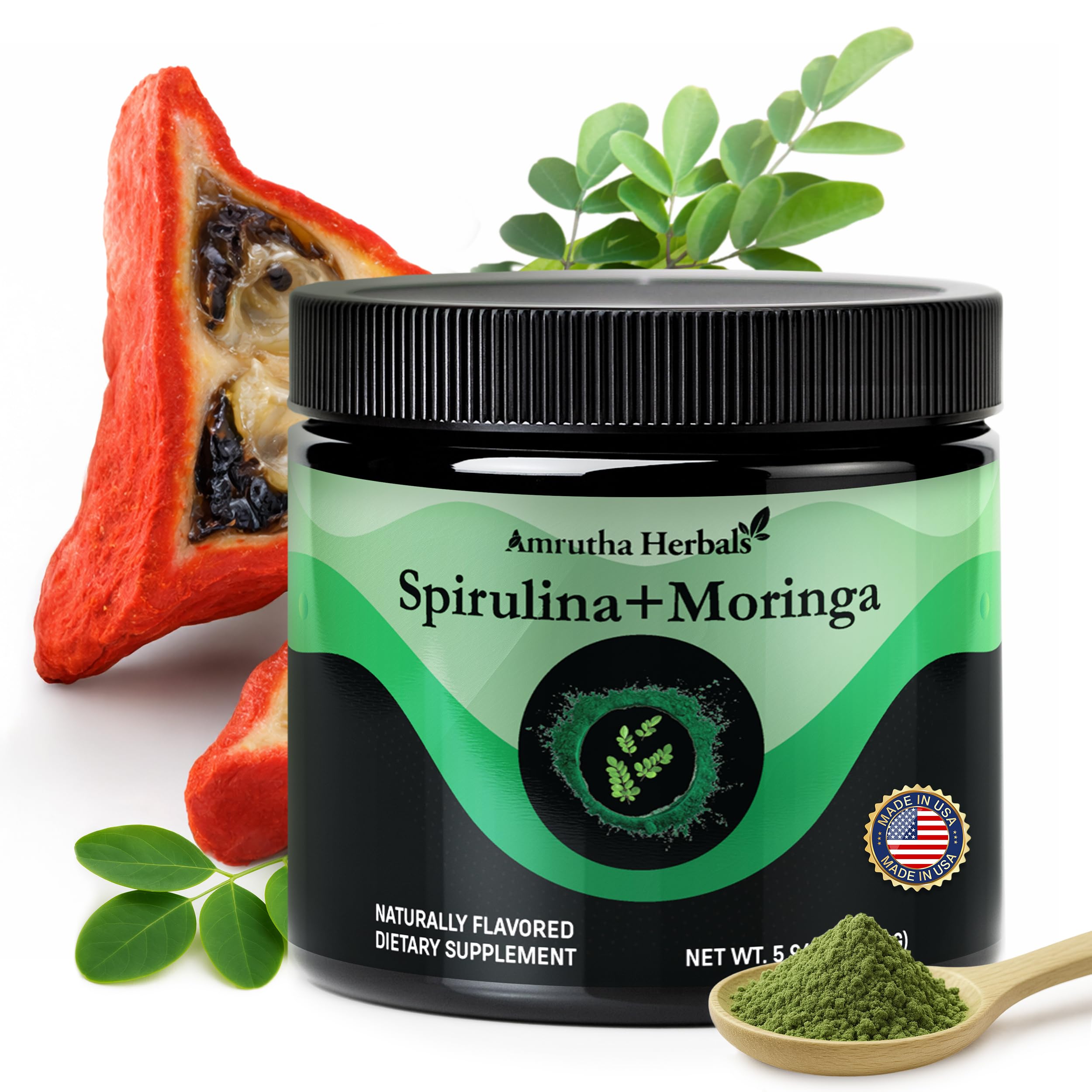 Amrutha Herbals textura del polvo orgánico para mezcla rápida y sabor