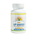 amUPandGO frente del empaque mostrando tabletas y beneficio de despertar energizado