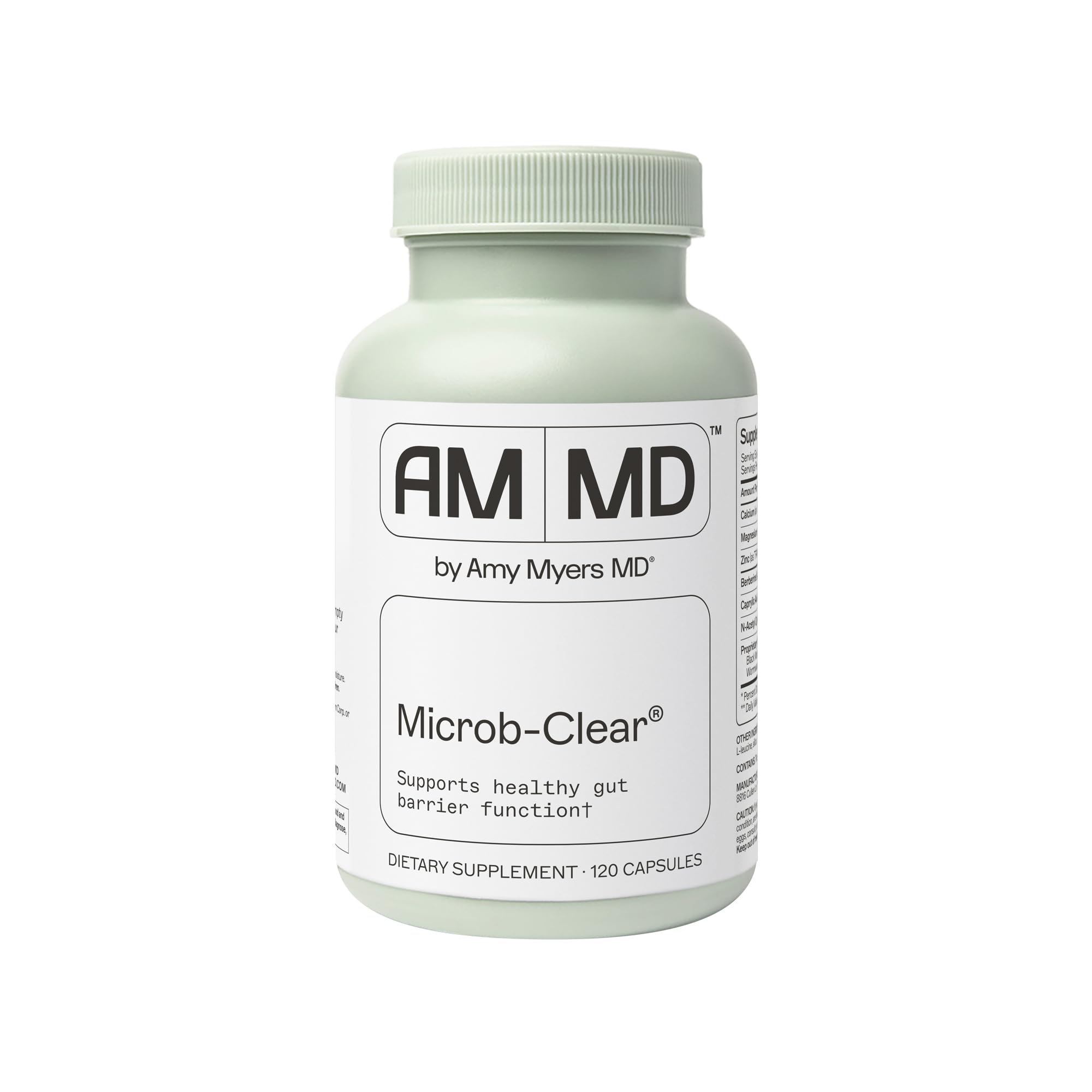 Amy Myers MD frasco frontal mostrando diseño y cantidad de cápsulas, claridad del producto