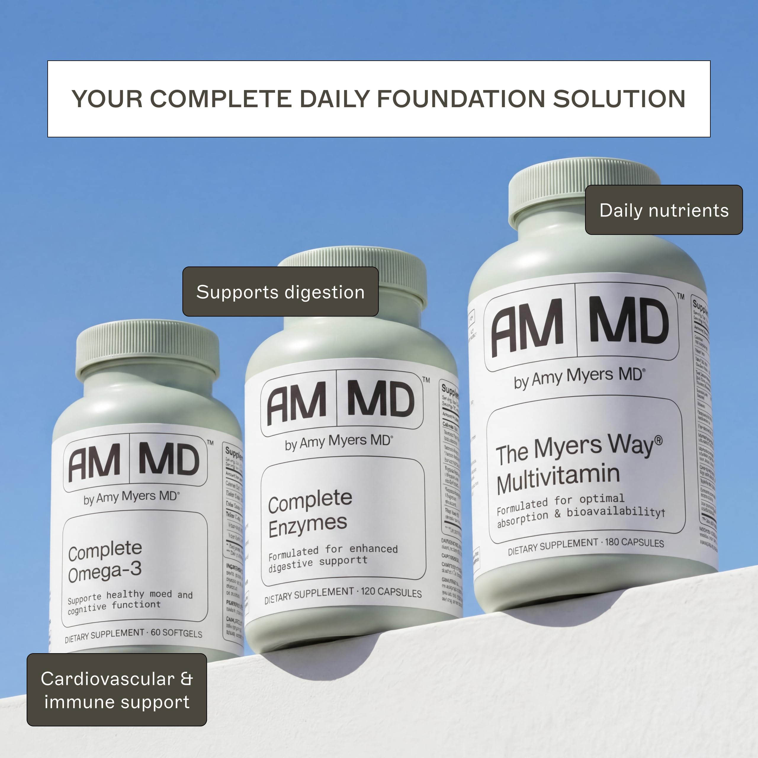 Amy Myers MD sello GMP y prueba de terceros que refuerza calidad y pureza