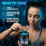 AMZXO gominolas junto a equipo de entrenamiento para energía y resistencia