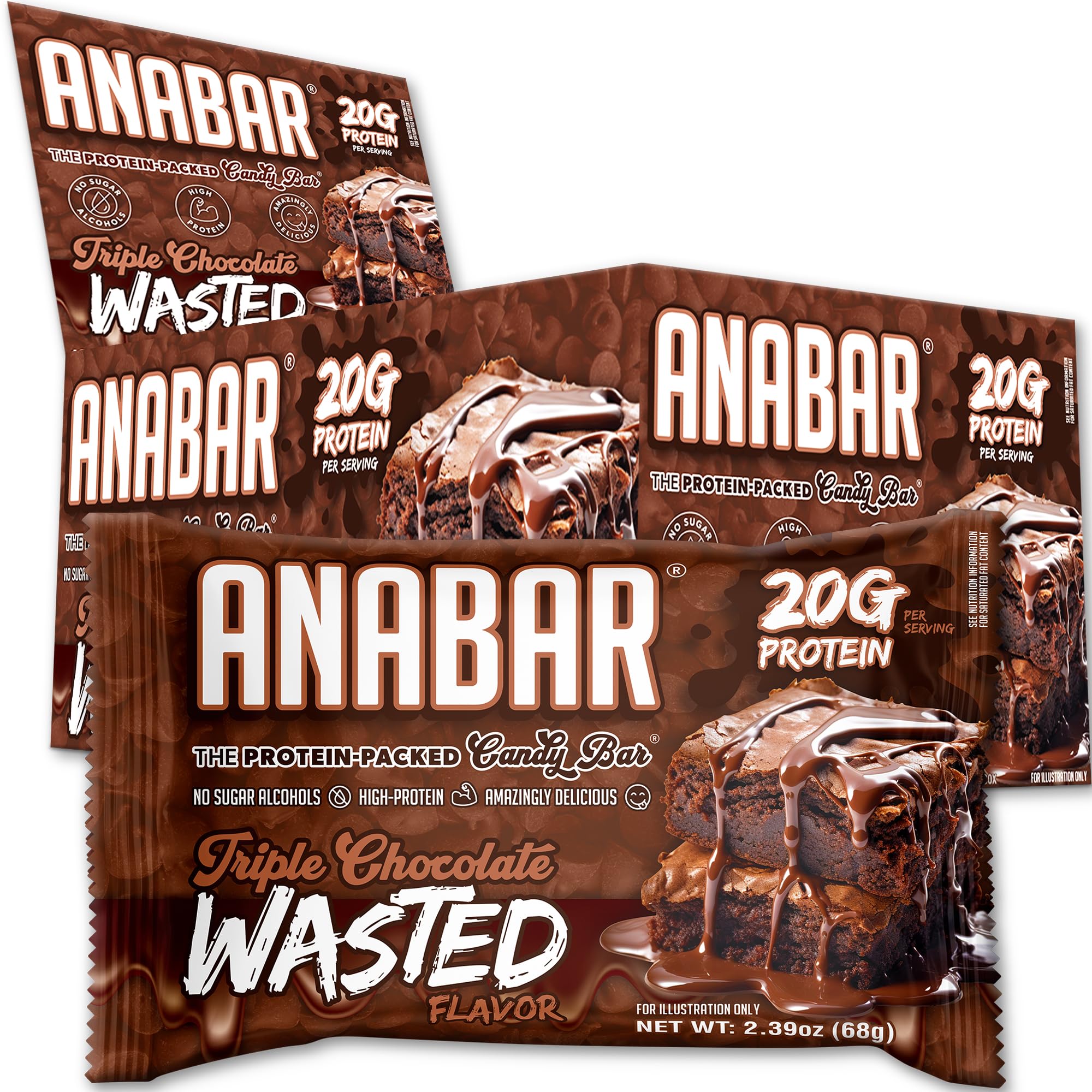 FINAL BOSS PERFORMANCE ANABAR caja frontal Triple Chocolate mostrando 12 barras