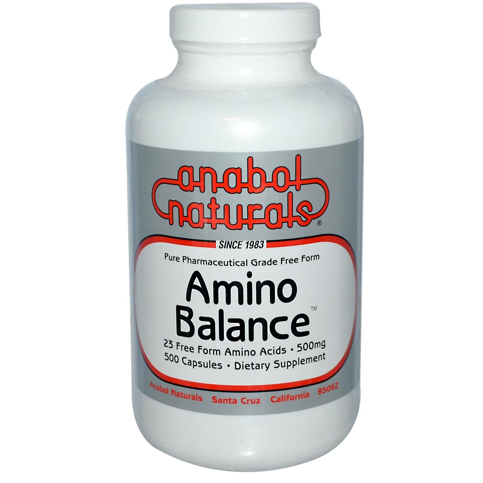 Anabol Naturals Amino Balance frontal del envase con información clara del contenido, conveniencia