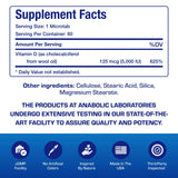Anabolic Laboratories etiqueta con ingredientes y dosificación claramente legible para control