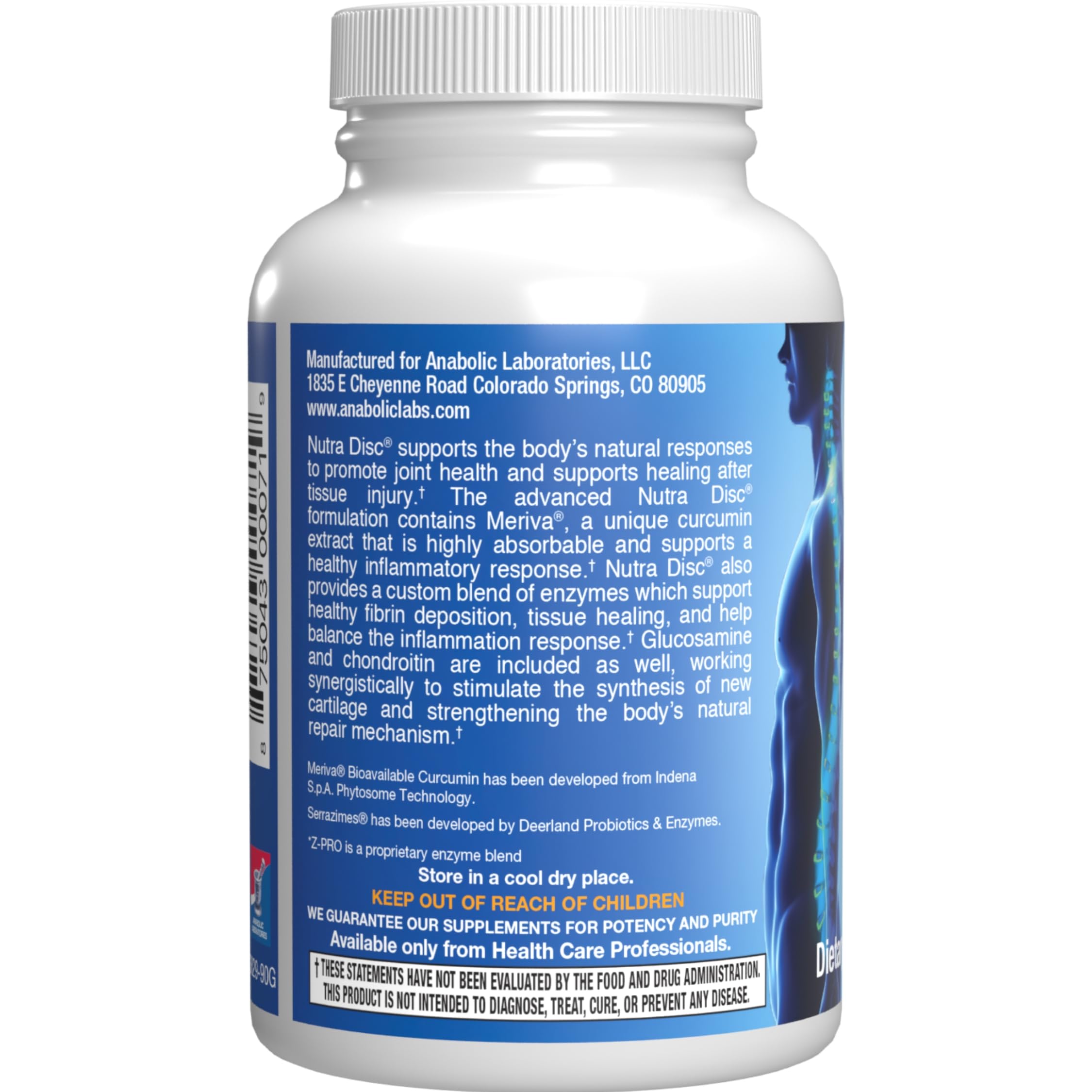 Anabolic Laboratories etiqueta con ingredientes patentados y beneficios