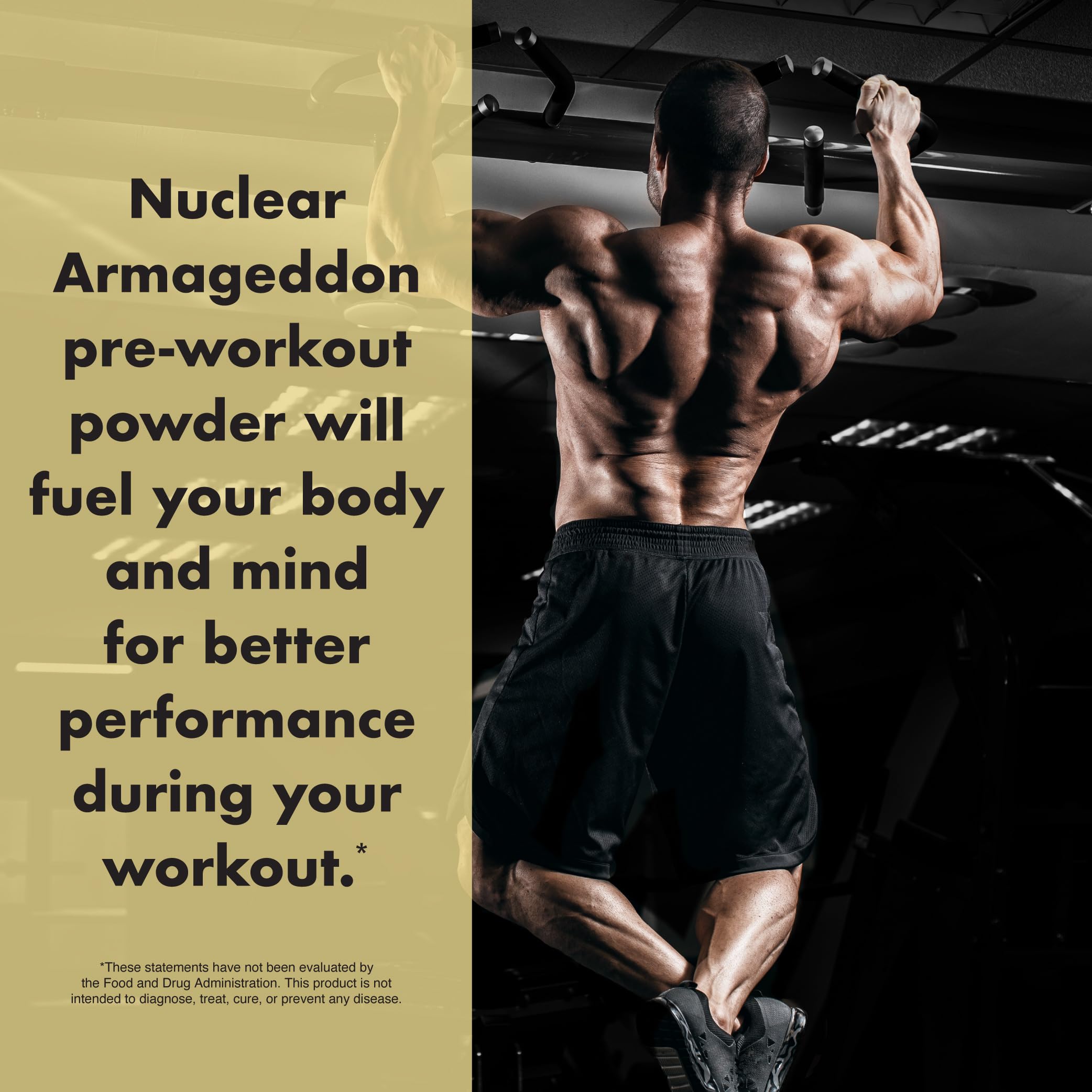 Anabolic Warfare etiqueta con lista de ingredientes para revisión rápida