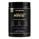Anabolic Warfare Maniac frente del contenedor mostrando diseño y beneficio de energía