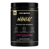 Anabolic Warfare maniaco frente del envase muestra diseño y beneficio energético