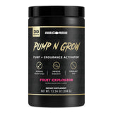Anabolic Warfare envase frontal mostrando diseño y sabor Fruit Explosion, promueve confianza