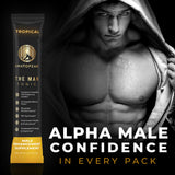 ANATOPEAK Man Tonic con comparativa de escala junto a una botella para visualizar tamaño real del kit