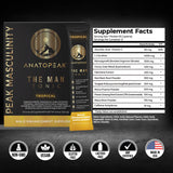 ANATOPEAK Man Tonic bebida preparada en vaso, refrescante y lista para consumir antes del entrenamiento