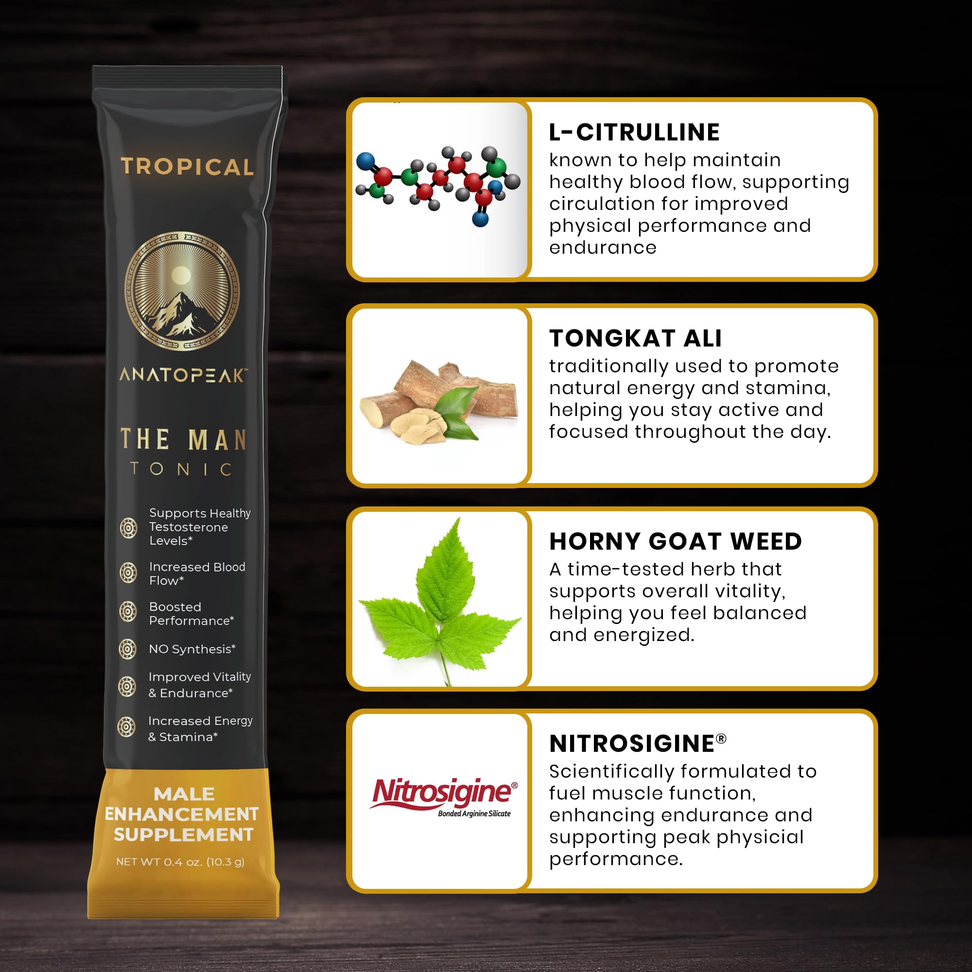 ANATOPEAK Man Tonic stick en mano para enfatizar tamaño y uso portátil diario