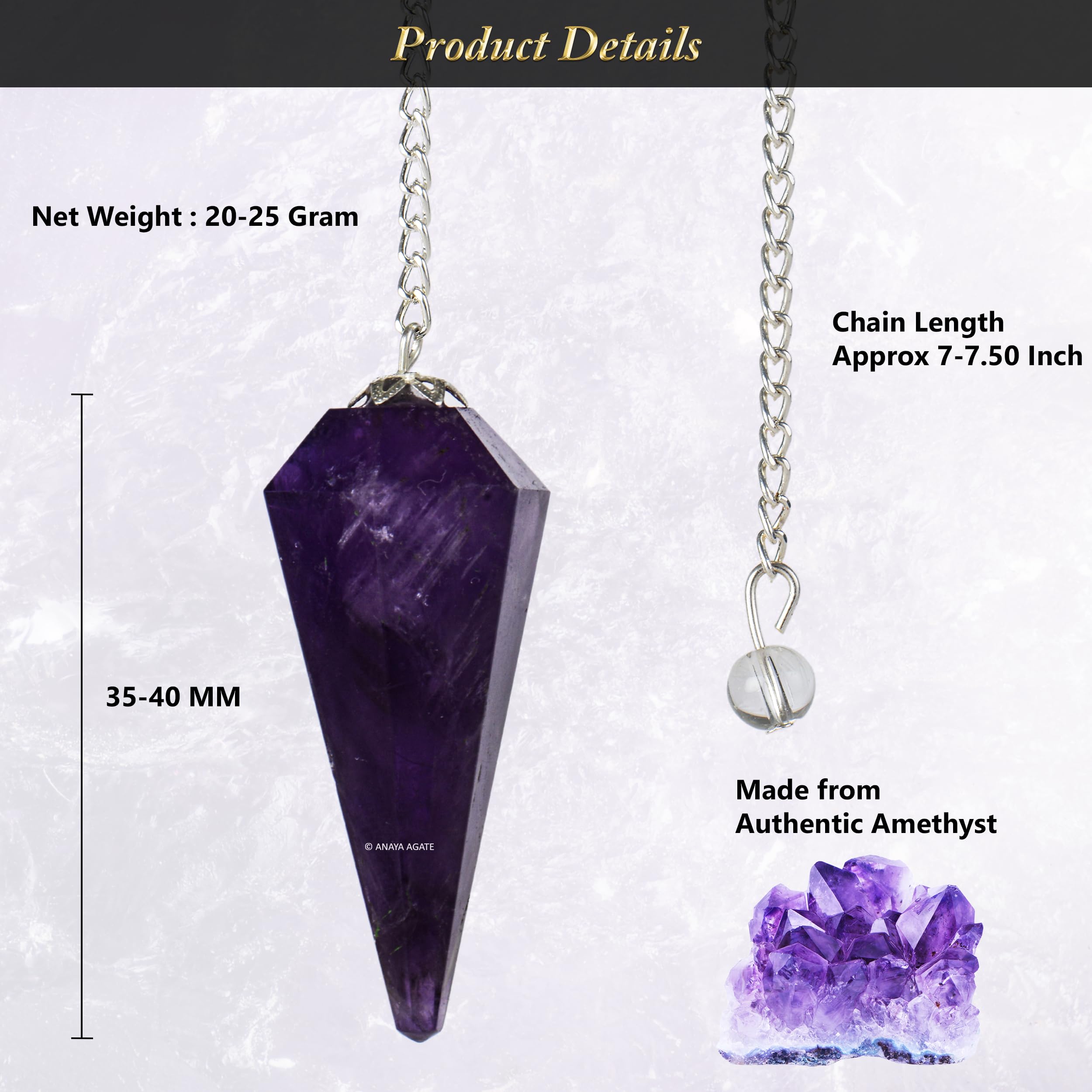 ANAYA AGATE primer plano de la textura y vetas de un péndulo buscando belleza