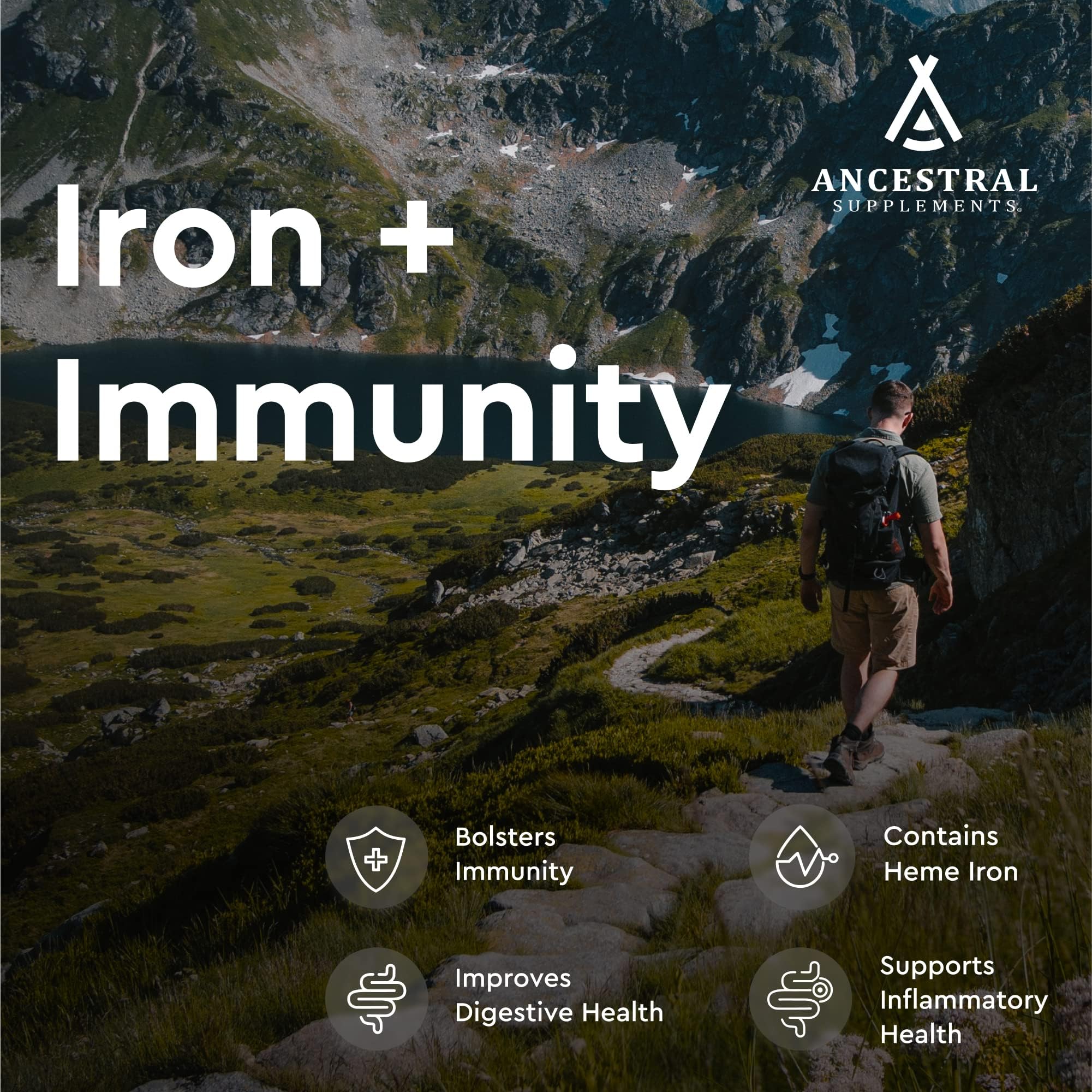Ancestral Supplements cápsulas en mano para comparar tamaño y dosificación práctica