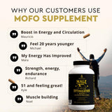 Escena lifestyle con Ancestral Mofo que sugiere energía y nutrición masculina